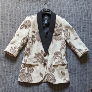 SMYTHE | Linen 3/4 Sleeve Blazer